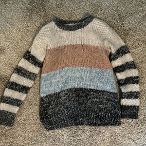 American Eagle Striped Pastel Wool-Blend Sweater
